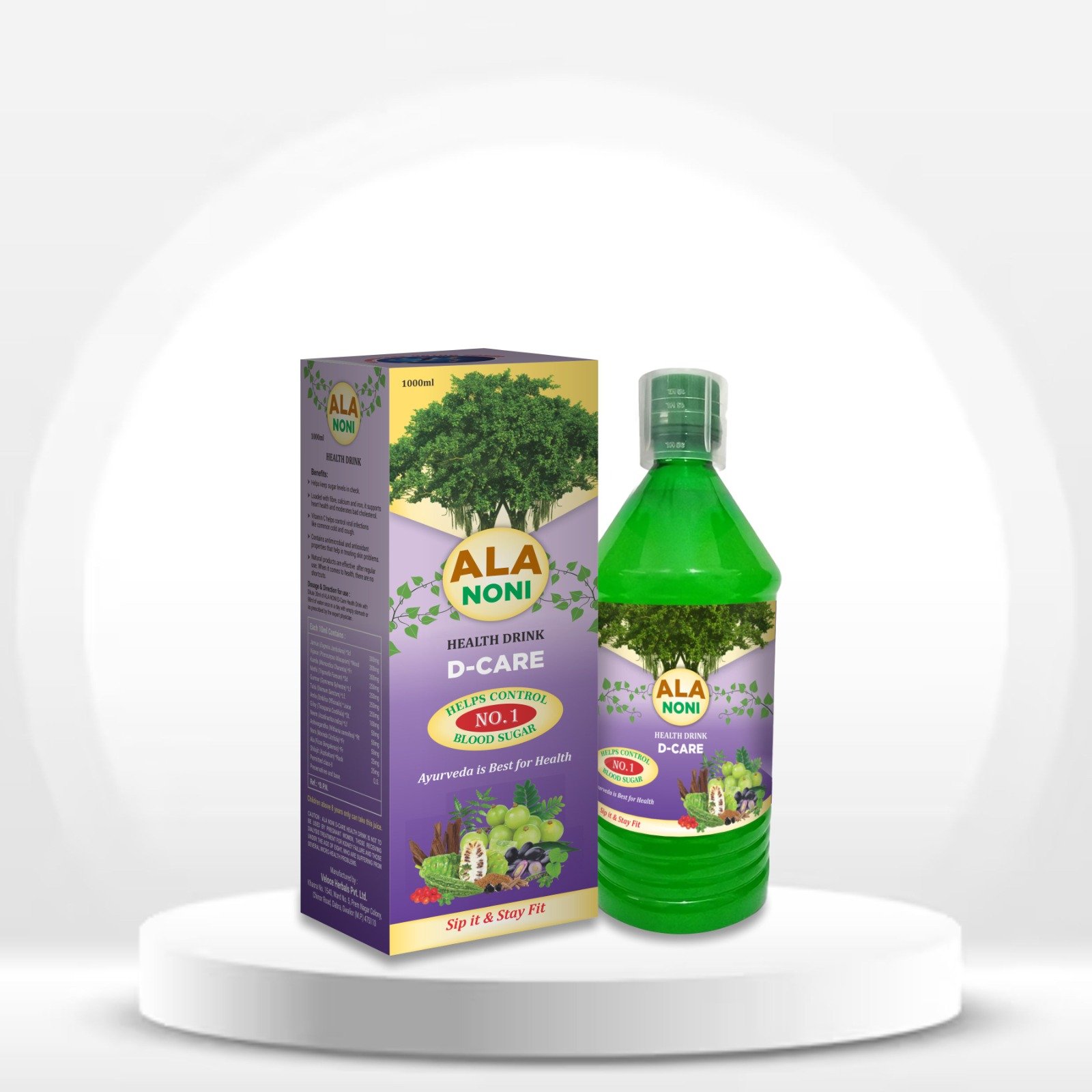 ALA Noni D-Care Diabetes Care Juice Controls Blood Sugar 1000ml